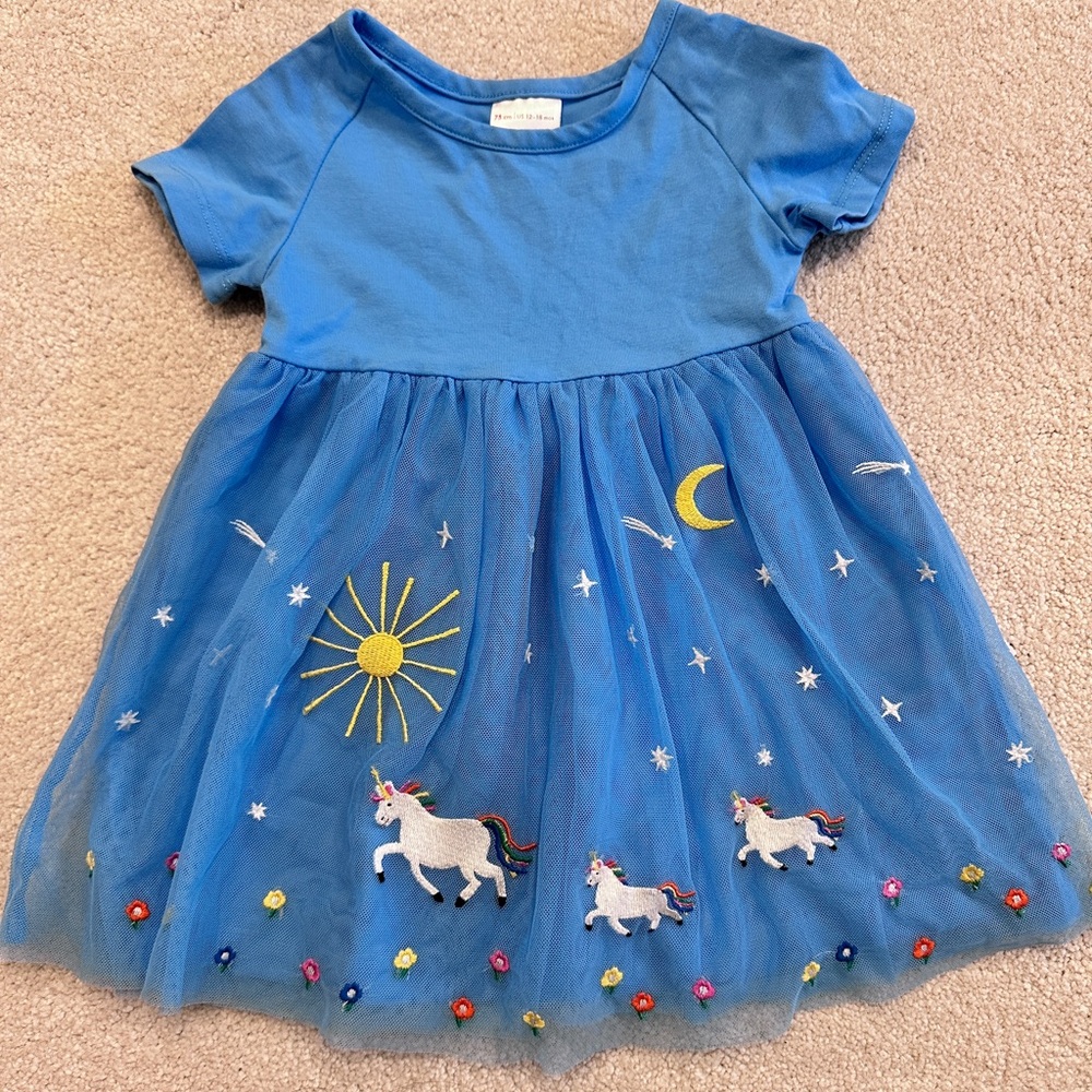 Hanna Andersson tulle dress with unicorns